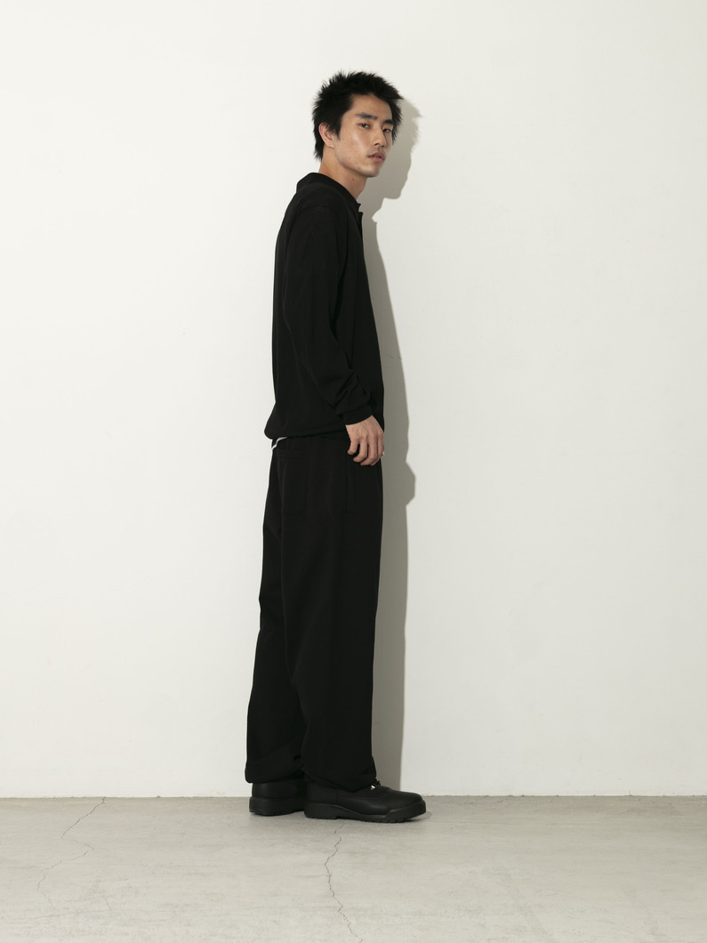 ハイゲージニットポロ ロングスリーブシャツ 詳細画像 black 2