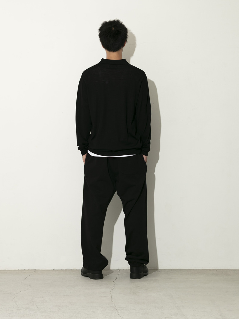 ハイゲージニットポロ ロングスリーブシャツ 詳細画像 black 3