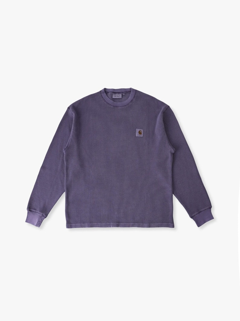 ビスタ ワッフル ロングスリーブティー 詳細画像 purple