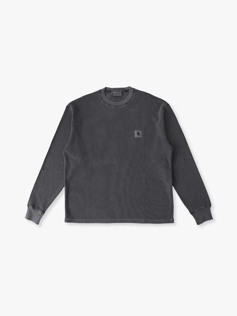 ビスタ ワッフル ロングスリーブティー 詳細画像 black