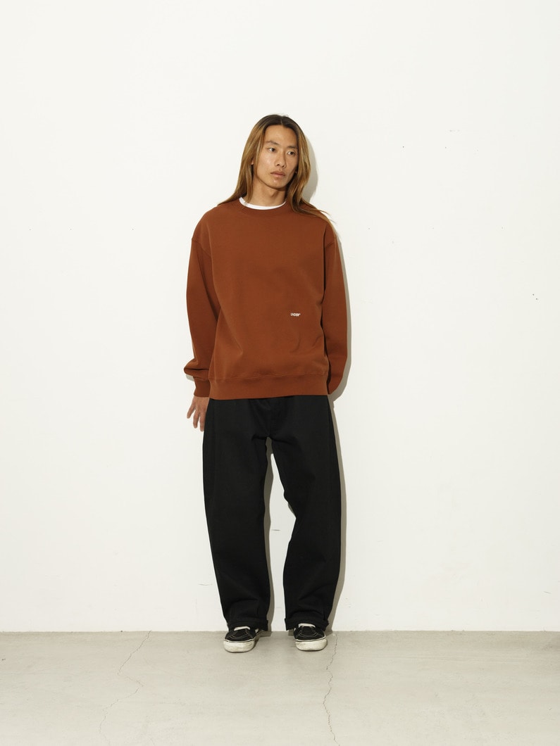 エンブロイダリーロゴ スウェットプルオーバー 詳細画像 brown