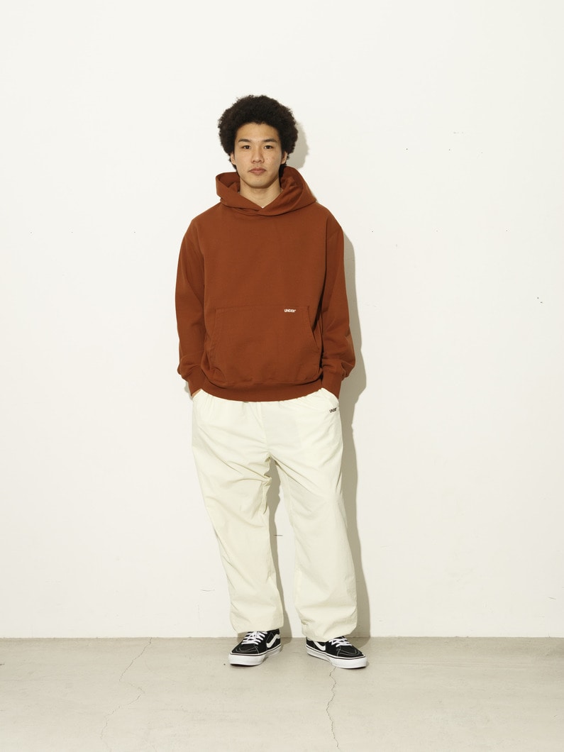 エンブロイダリーロゴ スウェットフーディー 詳細画像 brown