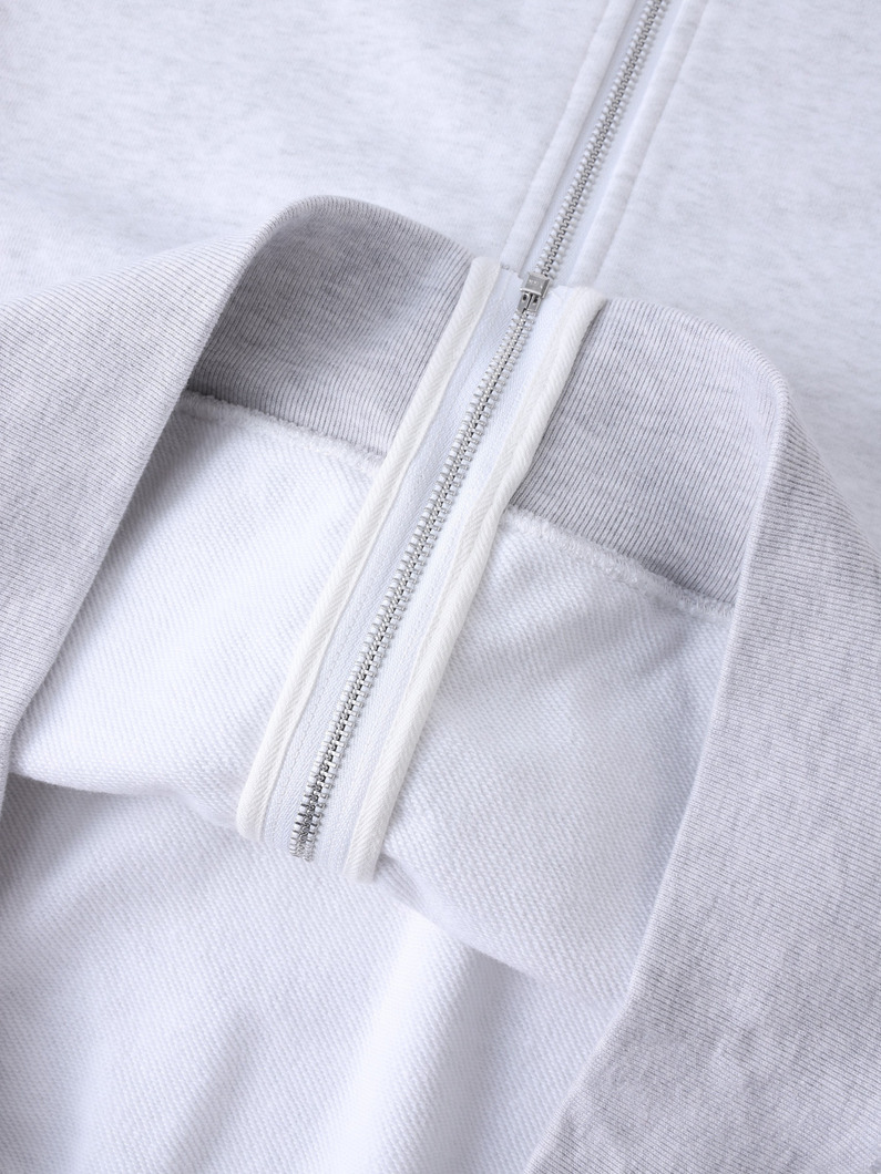 エンブロイダリーロゴ スウェットジップフーディー 詳細画像 gray 4