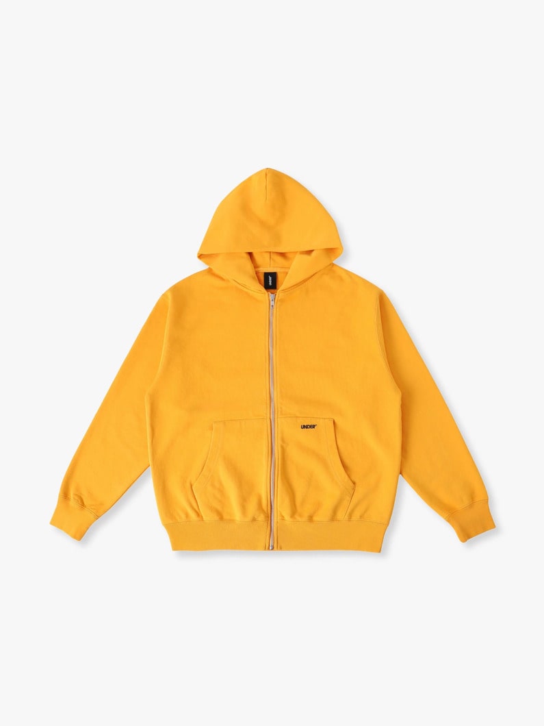エンブロイダリーロゴ スウェットジップフーディー 詳細画像 yellow 3