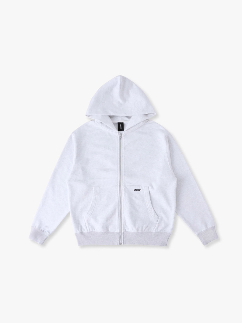 エンブロイダリーロゴ スウェットジップフーディー 詳細画像 gray 4