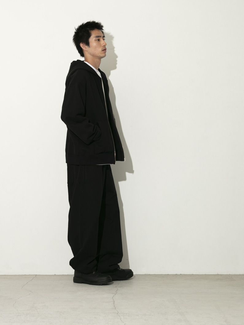 エンブロイダリーロゴ スウェットジップフーディー 詳細画像 black 2