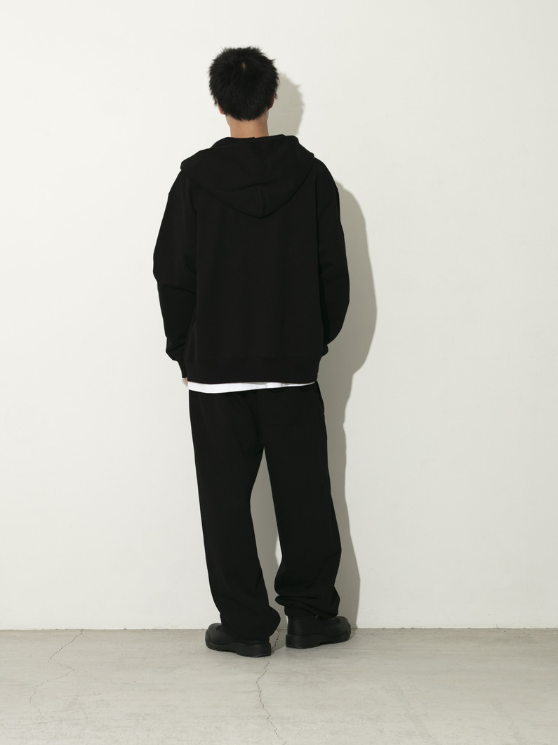 エンブロイダリーロゴ スウェットジップフーディー 詳細画像 black 3