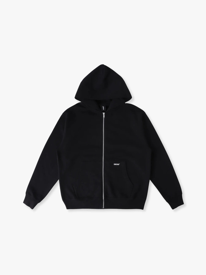 エンブロイダリーロゴ スウェットジップフーディー 詳細画像 black 4
