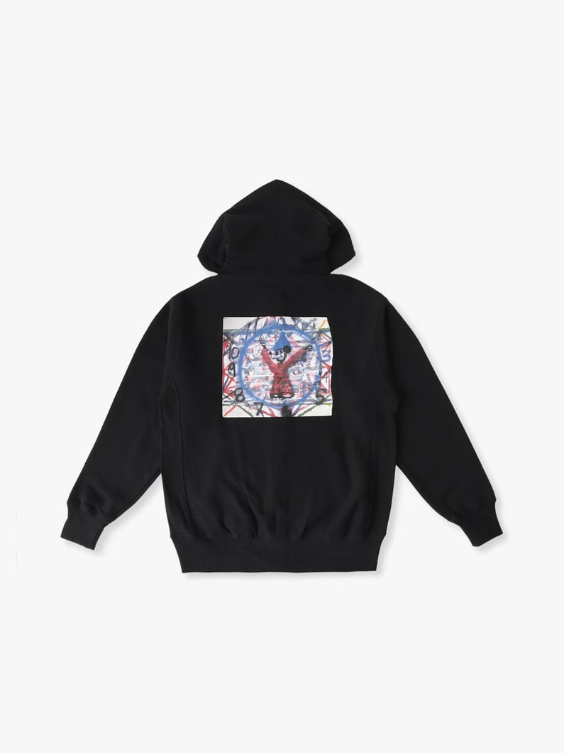 グラフィック スウェット ジップフーディー（ブラック） 詳細画像 black 1