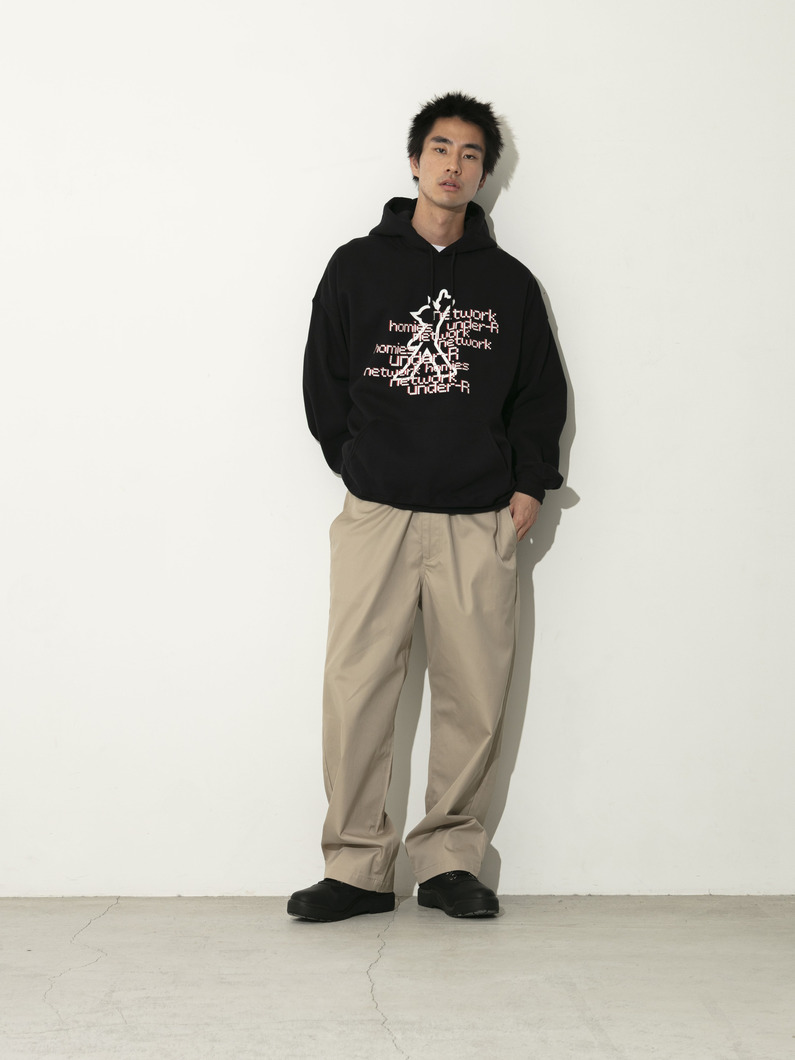 グラフィックプリント スウェットフーディ 詳細画像 red