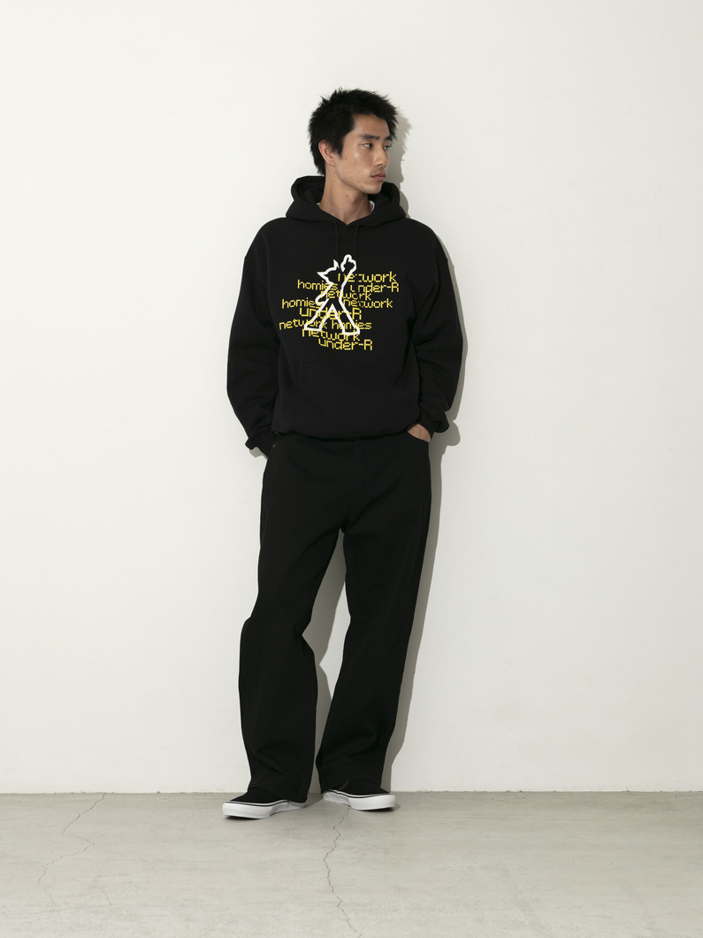 グラフィックプリント スウェットフーディ 詳細画像 yellow 1