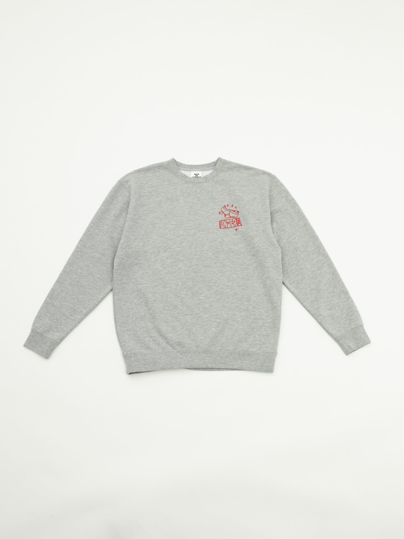 ファーストアニバーサリー グラフィック スウェットプルオーバー 詳細画像 heather grey 4