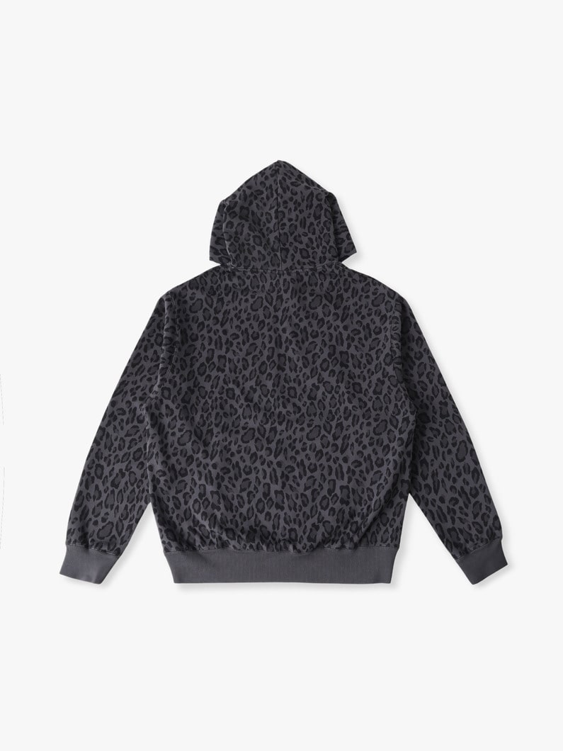 レオパードパターン スウェットフーディー 詳細画像 black 1