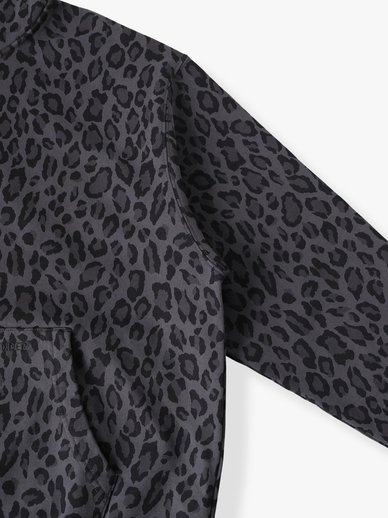 レオパードパターン スウェットフーディー 詳細画像 black 2