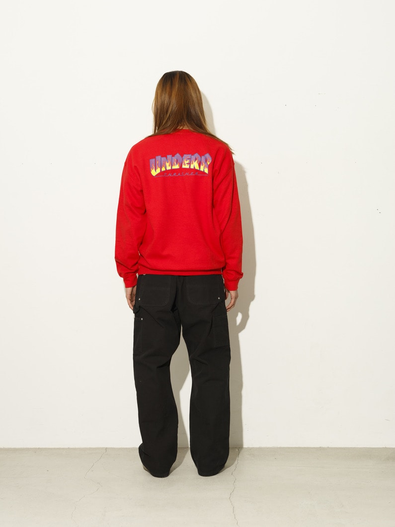 ダブルネームロゴ スウェットプルオーバー 詳細画像 red 2