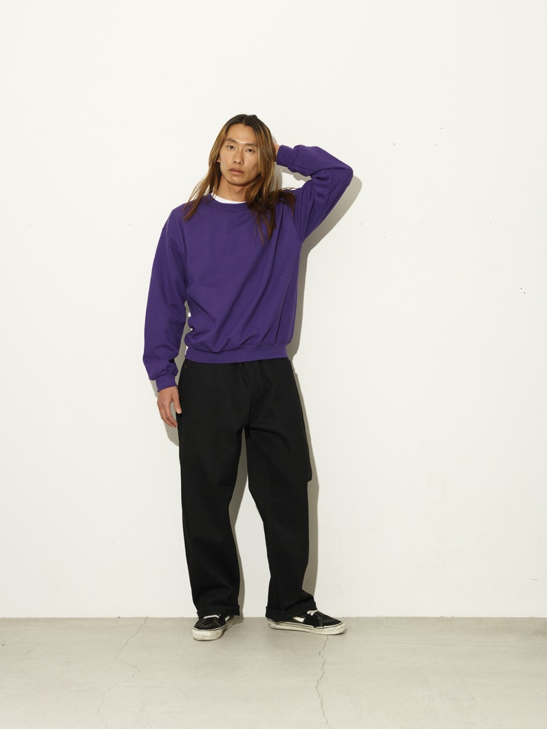 ダブルネームロゴ スウェットプルオーバー 詳細画像 purple 1