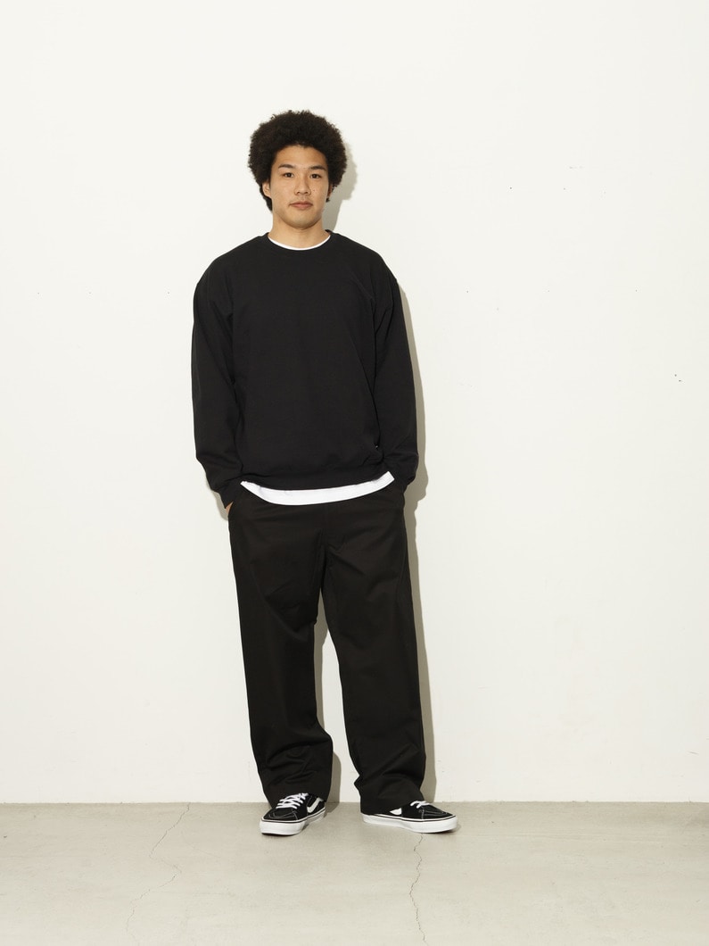 ダブルネームロゴ スウェットプルオーバー 詳細画像 black