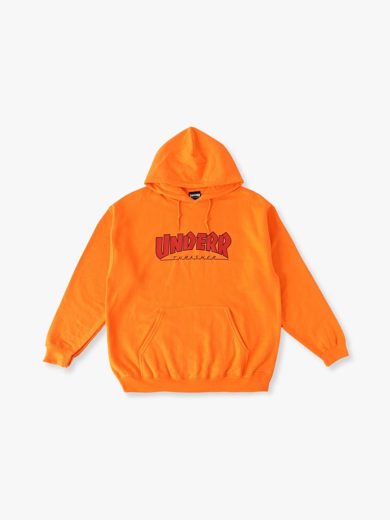 ダブルネームロゴ スウェットフーディー 詳細画像 orange