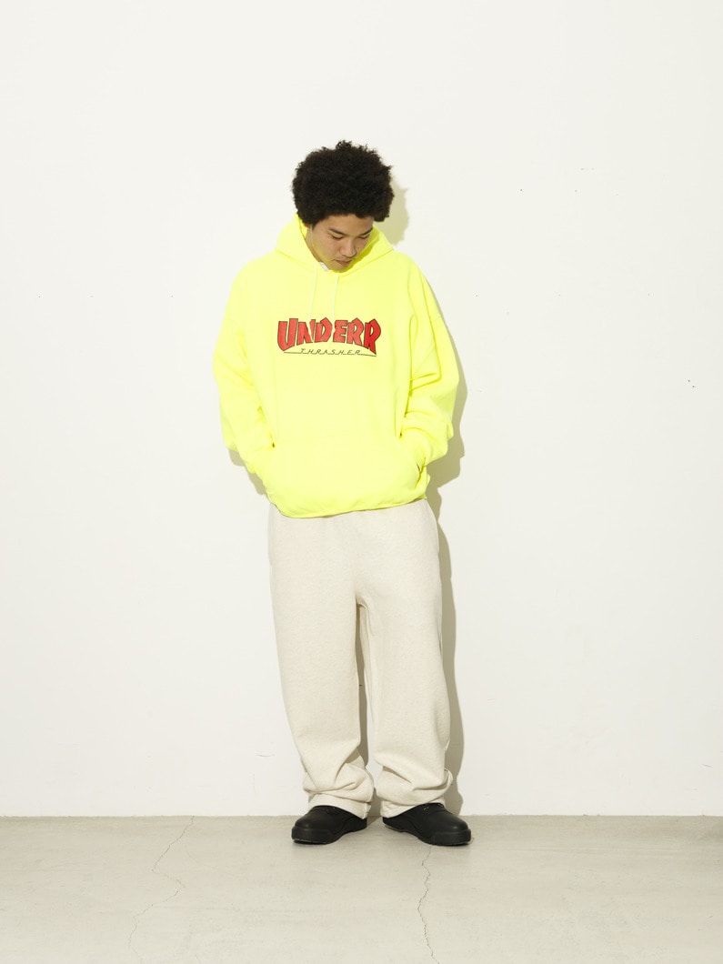 ダブルネームロゴ スウェットフーディー 詳細画像 yellow