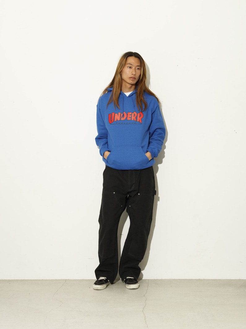 ダブルネームロゴ スウェットフーディー 詳細画像 blue 1