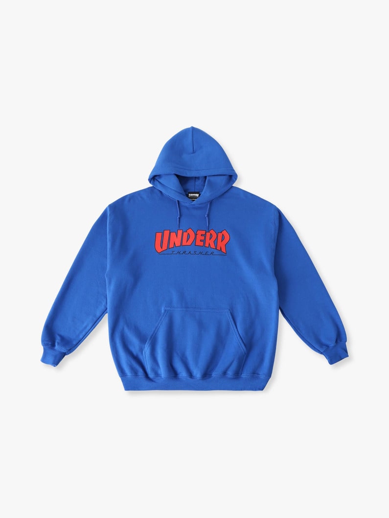 ダブルネームロゴ スウェットフーディー 詳細画像 blue 3