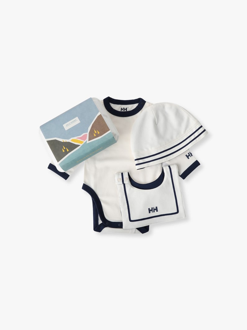  マリン ロンパース セット（アイボリー/レッド/60-70cm） 詳細画像 ivory 1