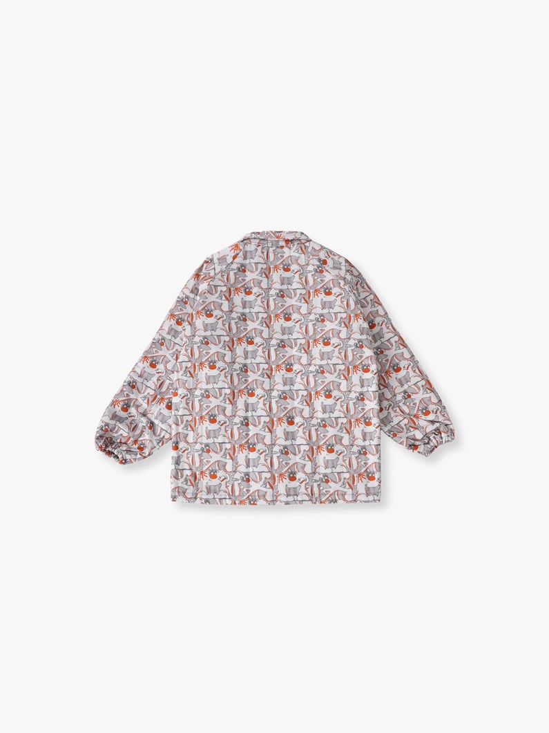 デザイン プリント オーバーコート（110-150cm） 詳細画像 gray 1
