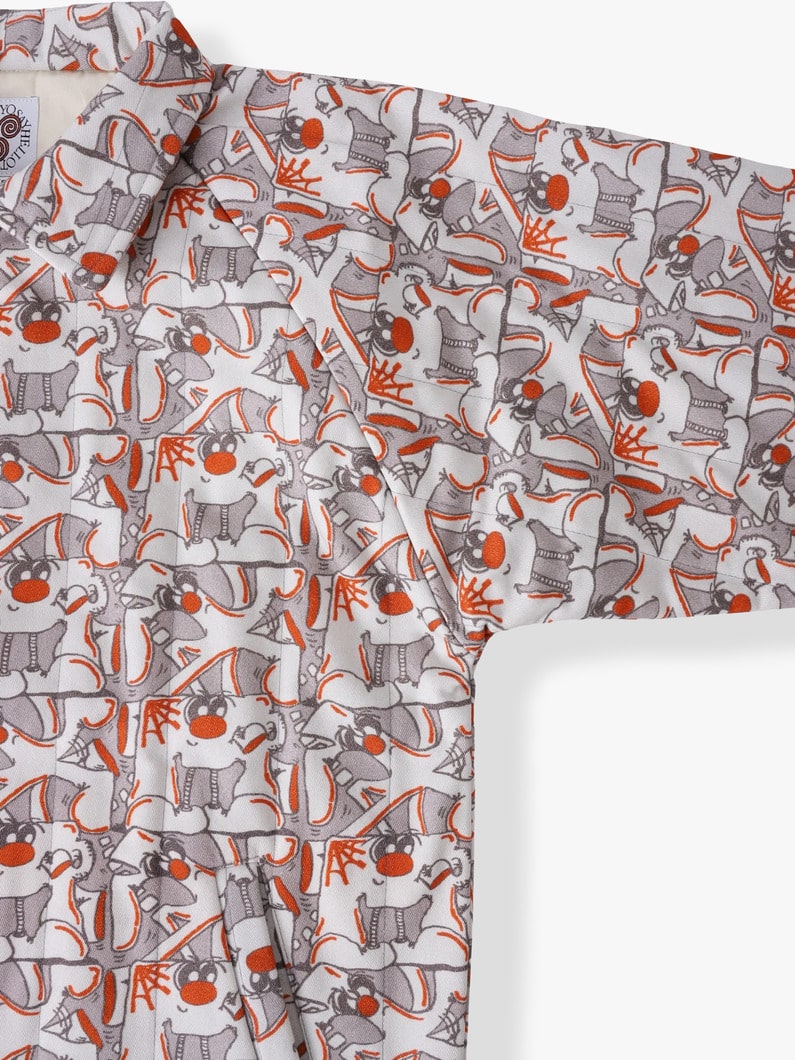 デザイン プリント オーバーコート（110-150cm） 詳細画像 gray 2