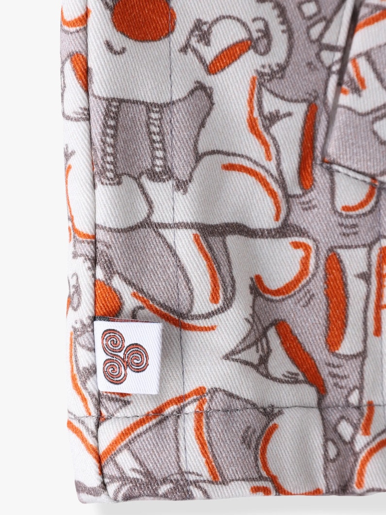 デザイン プリント オーバーコート（110-150cm） 詳細画像 gray 3