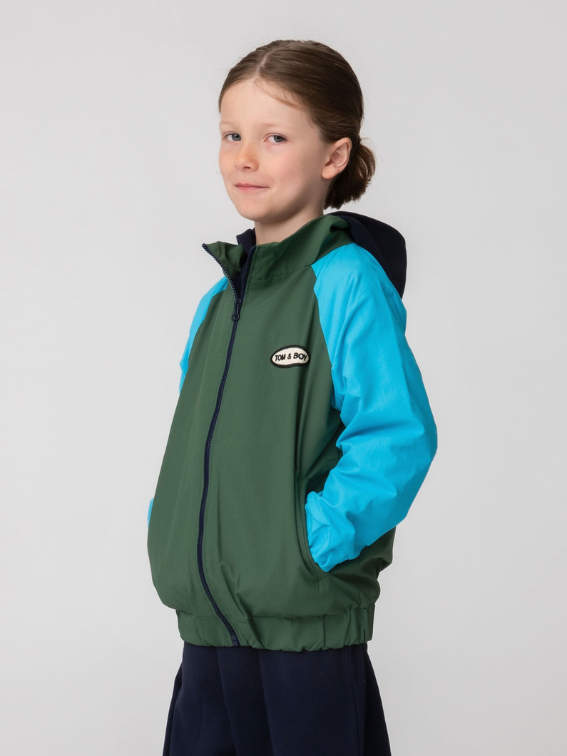 ナイロン トラック ジャケット（グリーン/4-10Y） 詳細画像 green 2