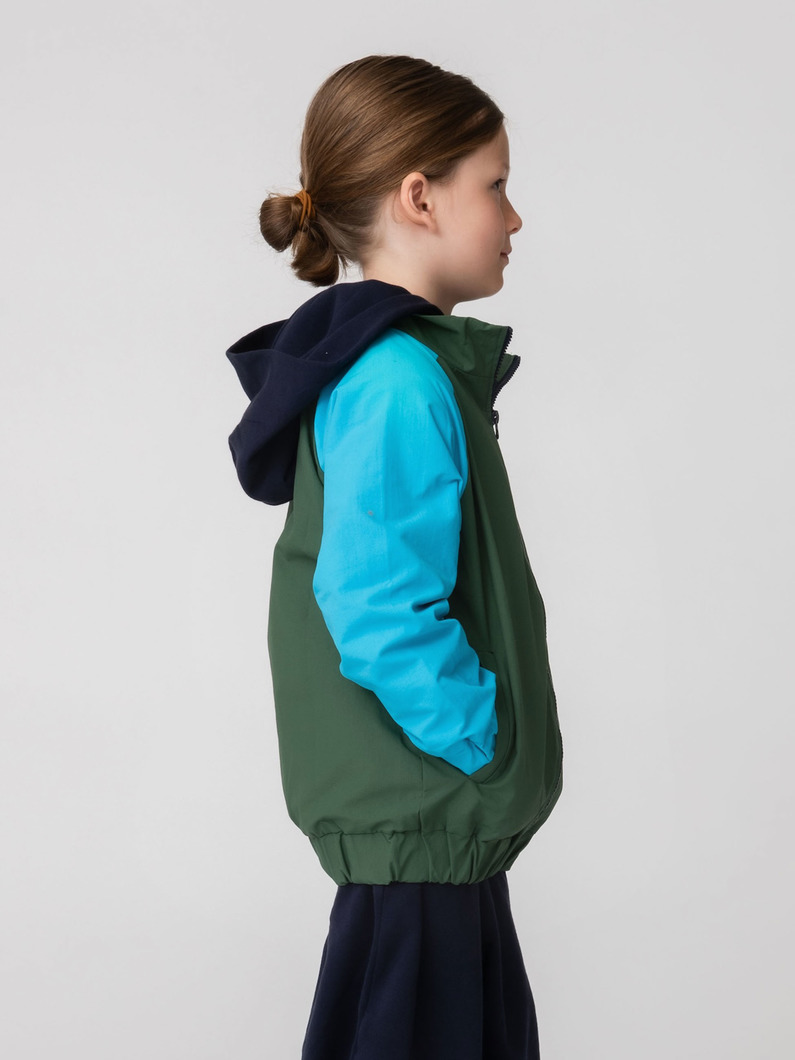 ナイロン トラック ジャケット（グリーン/4-10Y） 詳細画像 green 3