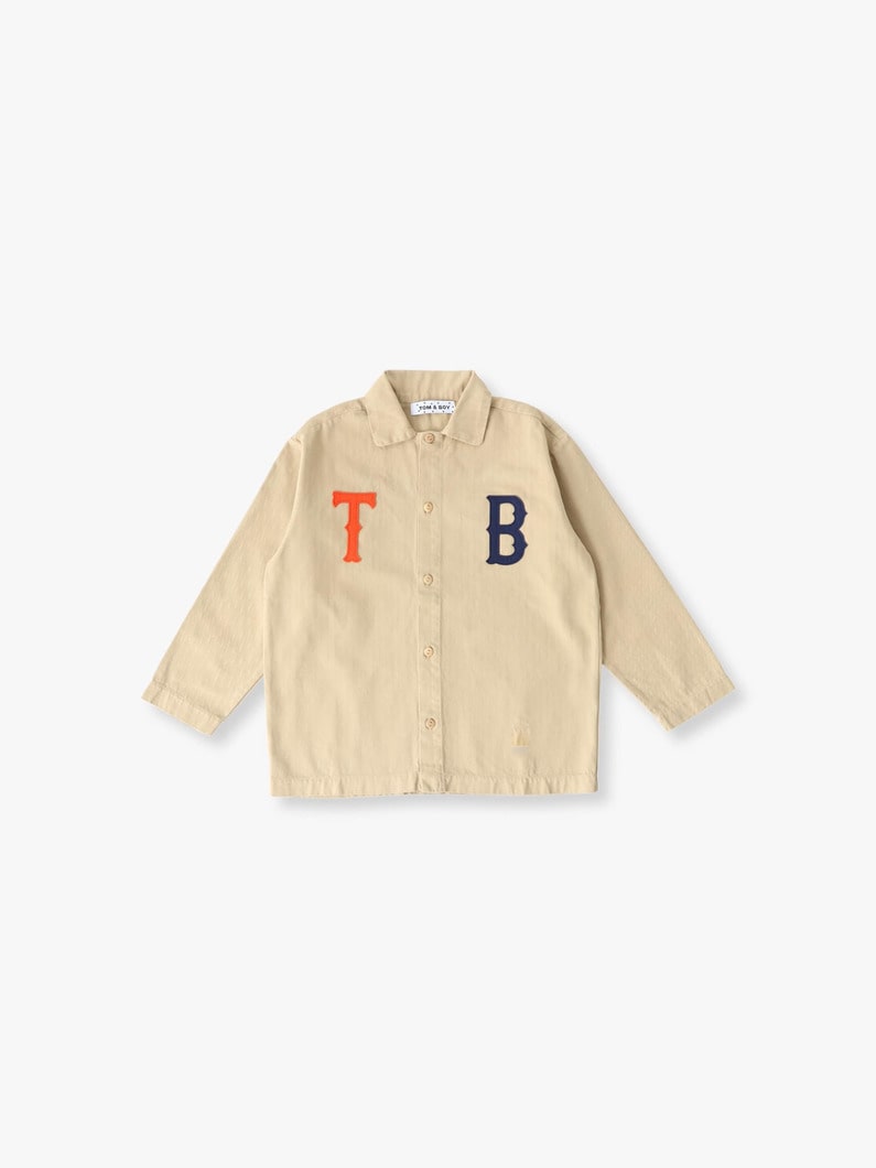 TB ロゴ シャツジャケット（8-10Y） 詳細画像 beige 3
