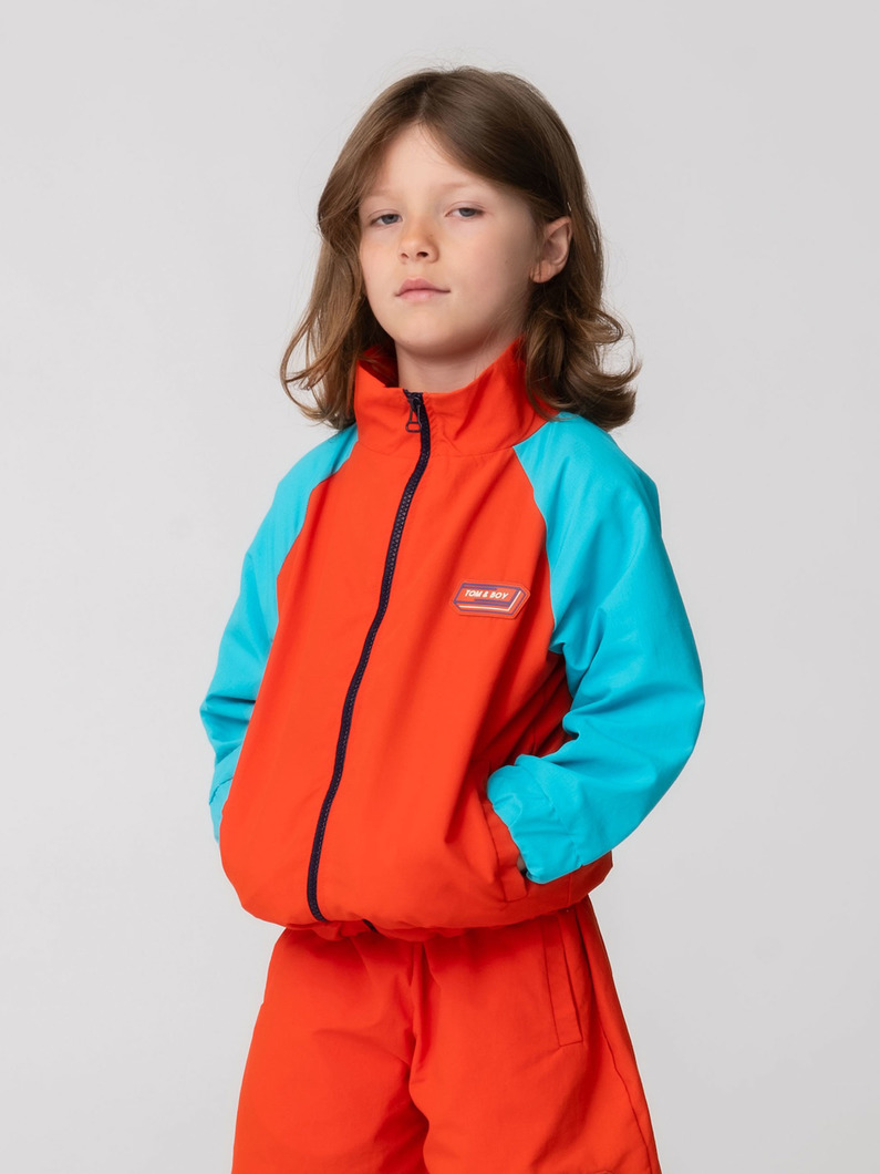 ナイロン トラック ジャケット（ライトレッド/4-10Y） 詳細画像 lt red 1