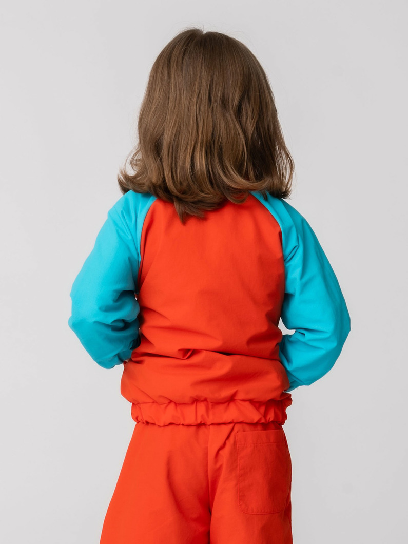 ナイロン トラック ジャケット（ライトレッド/4-10Y） 詳細画像 lt red 3