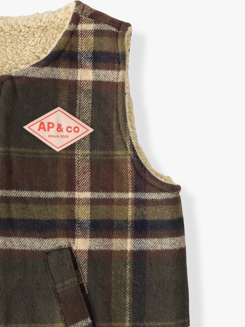 リバーシブル ベビー タータンチェック ベスト（18-24M） 詳細画像 other 4