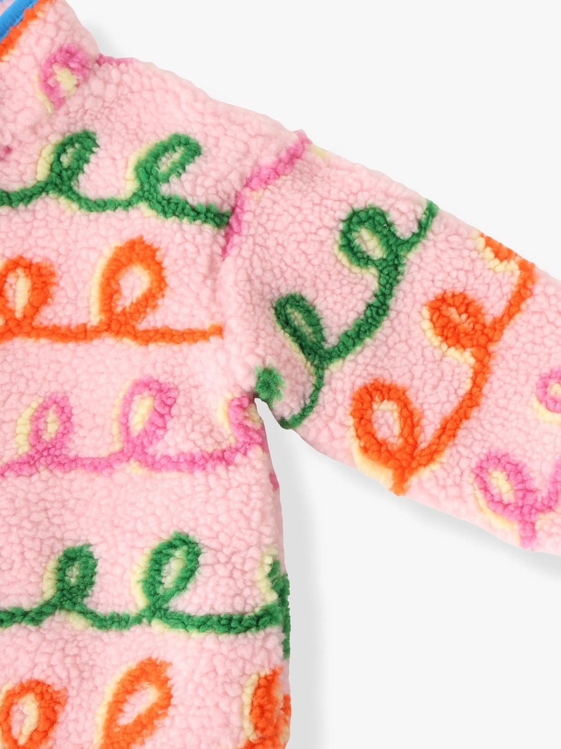パターンデザイン フリース ジャケット（12-24M） 詳細画像 pink 2