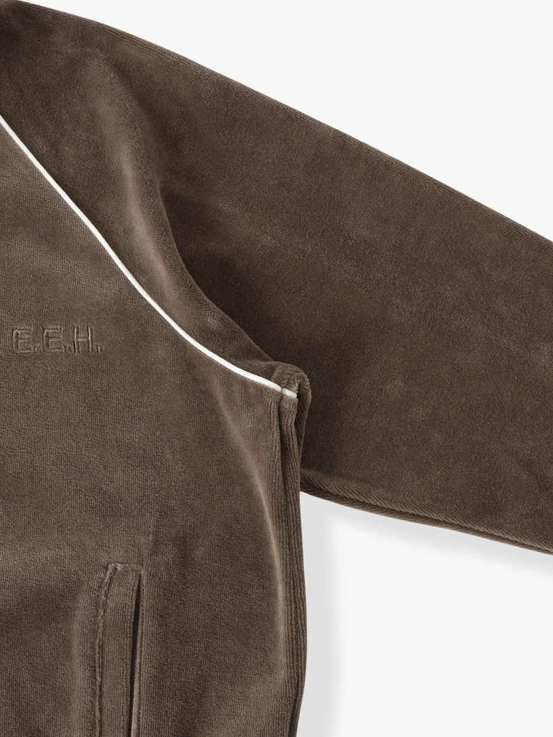 ベロア トラック ジャケット（100-120cm） 詳細画像 brown 2