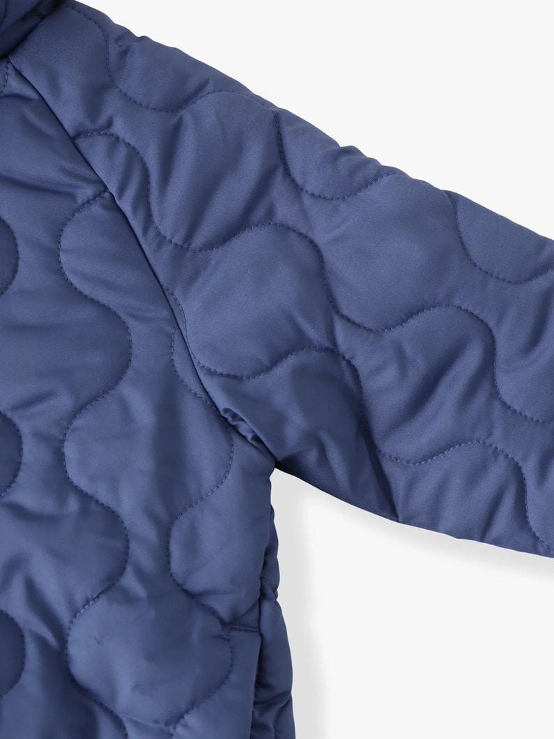 キルテッド パフ ジャケット（ライトピンク/ダークブルー/12M-5Y） 詳細画像 dark blue 2