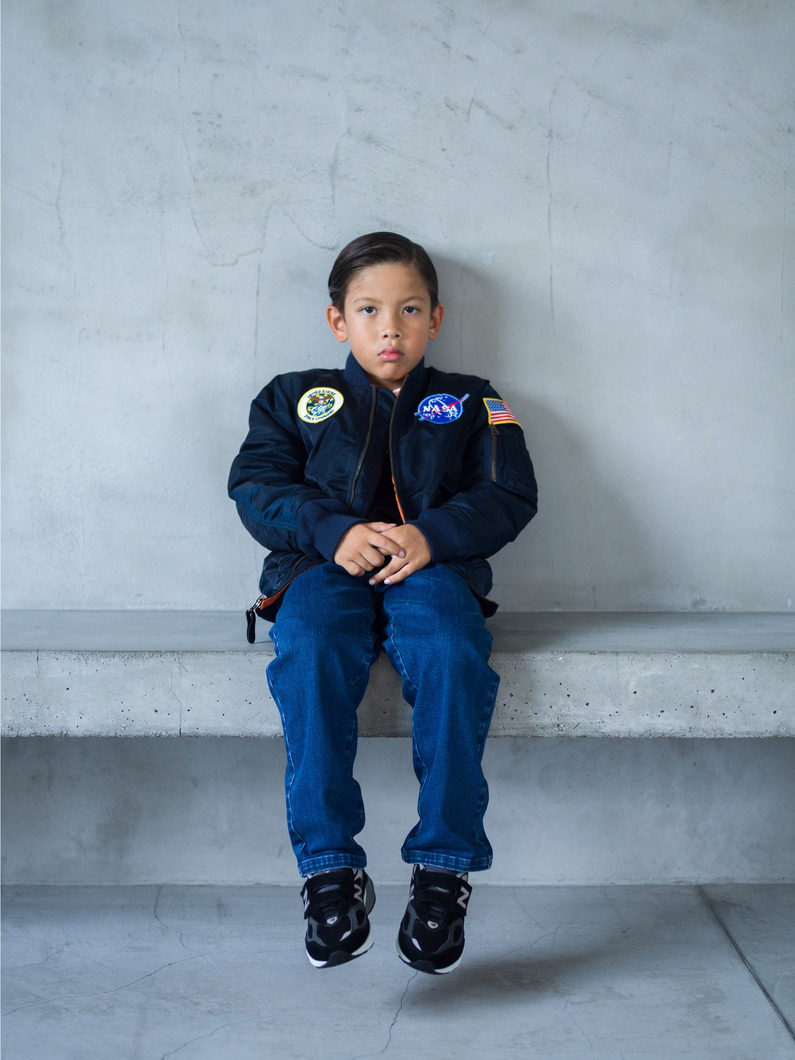 NASA M-1 ジャケット（ネイビー/2-8Y） 詳細画像 navy 2