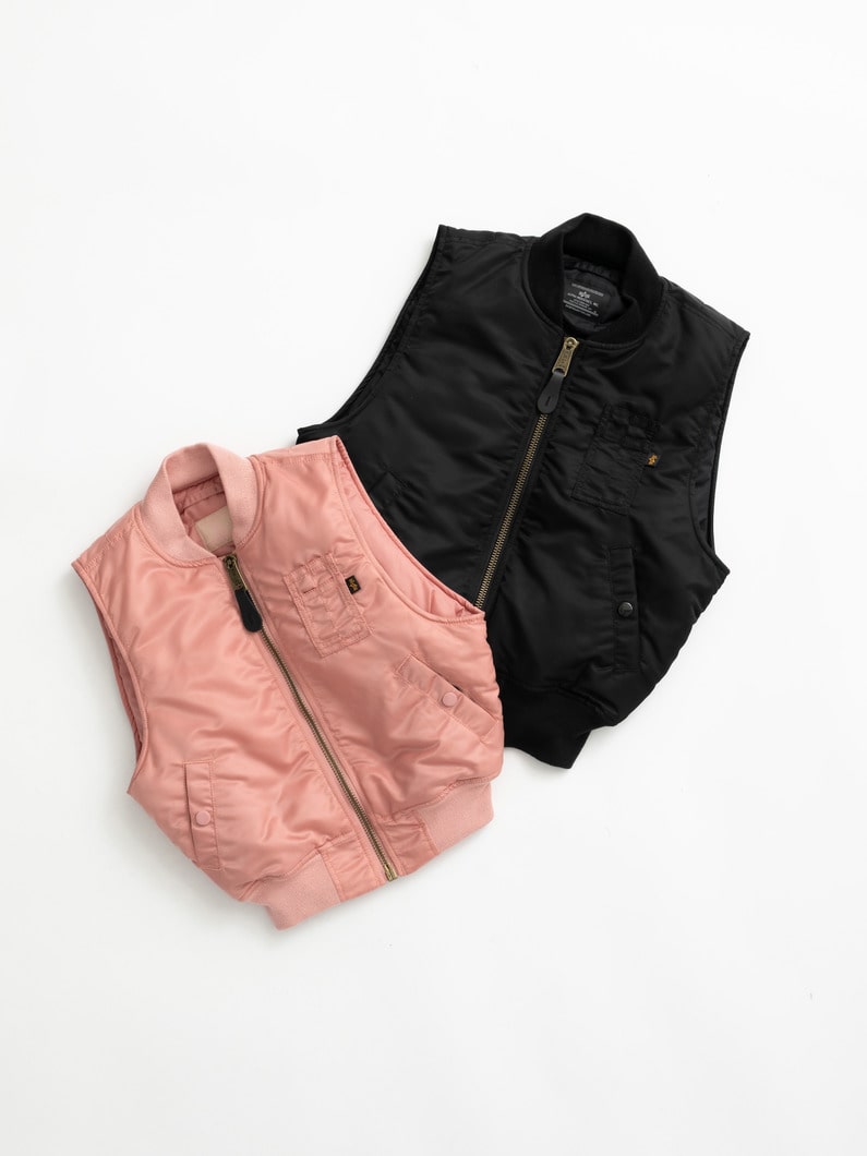 MA-1 ベスト（ピンク/ブラック/4-12Y） 詳細画像 black 4