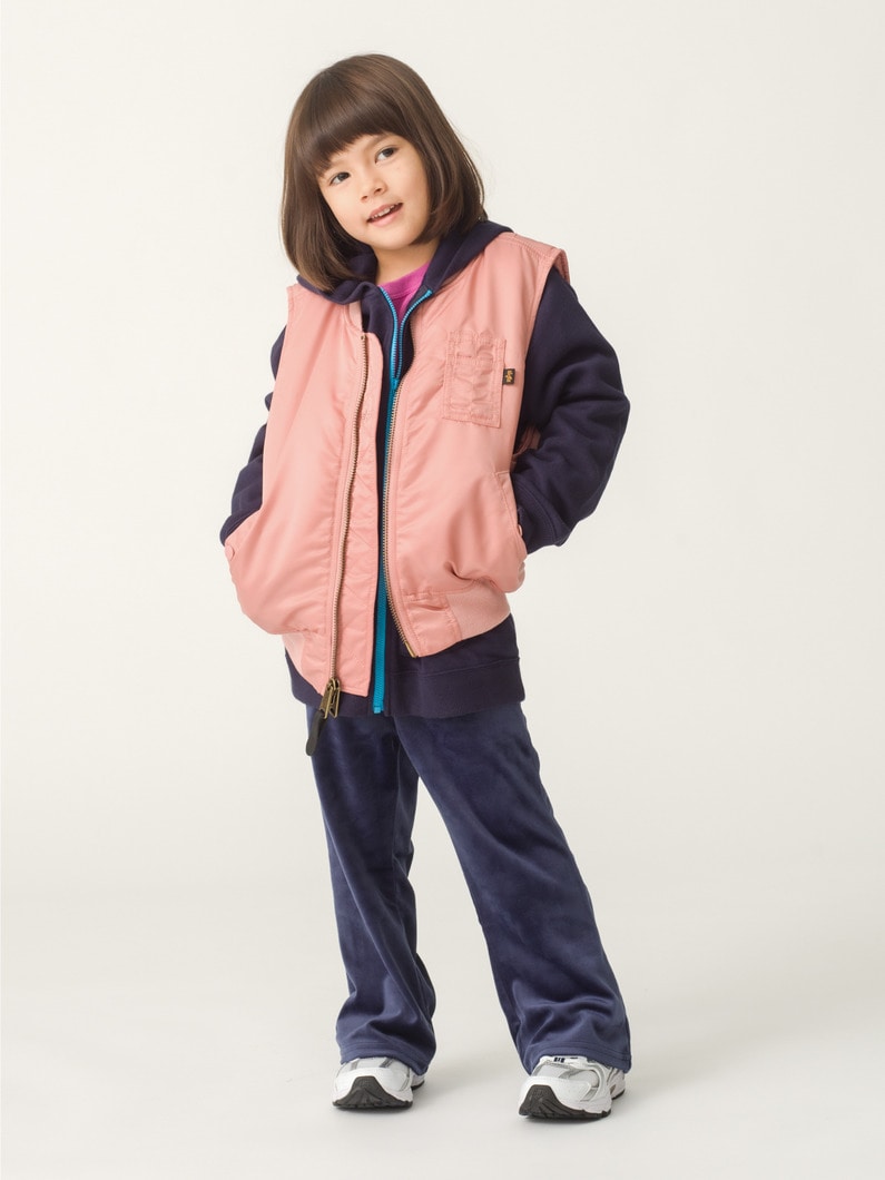 MA-1 ベスト（ピンク/ブラック/4-12Y） 詳細画像 pink 3