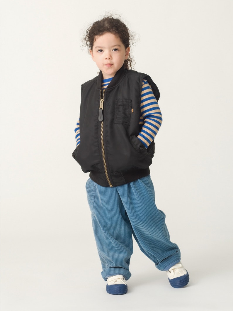 MA-1 ベスト（ピンク/ブラック/4-12Y） 詳細画像 black 1