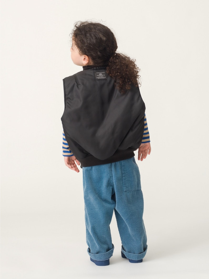 MA-1 ベスト（ピンク/ブラック/4-12Y） 詳細画像 black 3