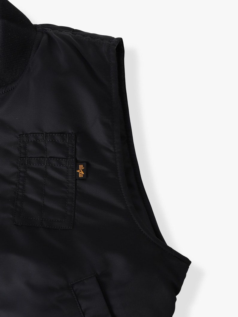 ワッペン MA-1 ベスト（ピンク/ブラック/4-12Y） 詳細画像 pink 1