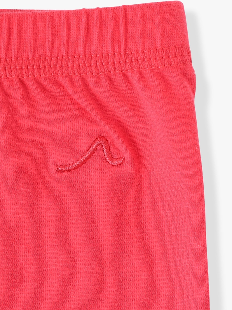 オーガニックコットン ハーフレギンス（レッド/グリーン/チャコールグレー/100-140cm） 詳細画像 red 2