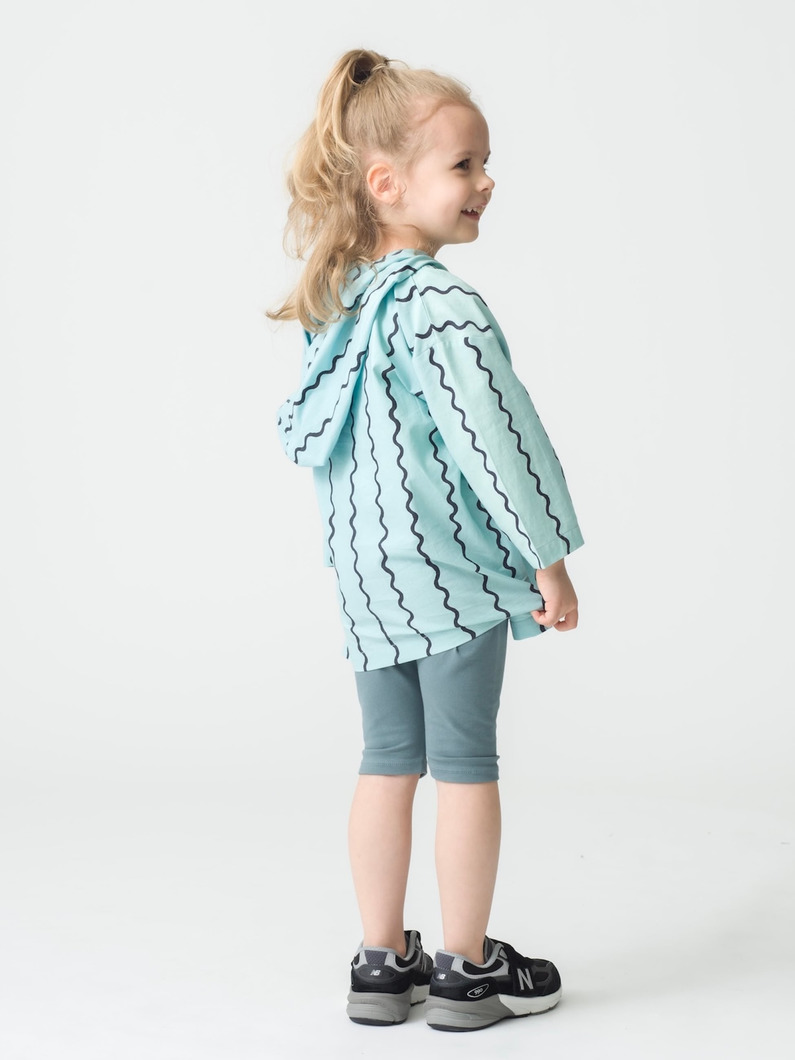 オーガニックコットン ハーフレギンス（レッド/グリーン/チャコールグレー/100-140cm） 詳細画像 green 2