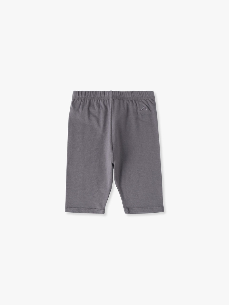 オーガニックコットン ハーフレギンス（レッド/グリーン/チャコールグレー/100-140cm） 詳細画像 charcoal gray 3