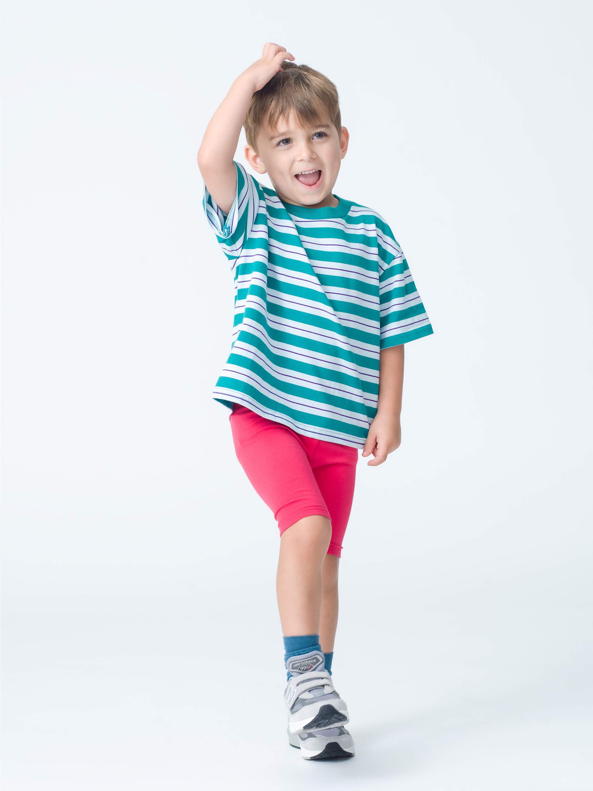 オーガニックコットン ハーフレギンス（レッド/グリーン