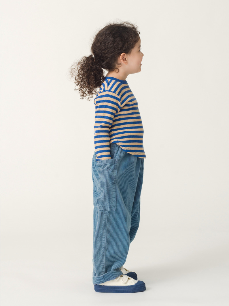 コーデュロイ パンツ（ピンク/ライム/ブルー/100-140cm） 詳細画像 blue 3