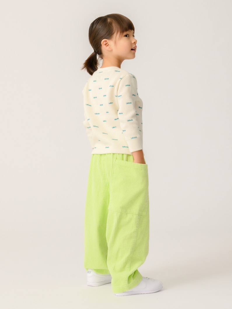 コーデュロイ パンツ（ピンク/ライム/ブルー/100-140cm） 詳細画像 lime 2